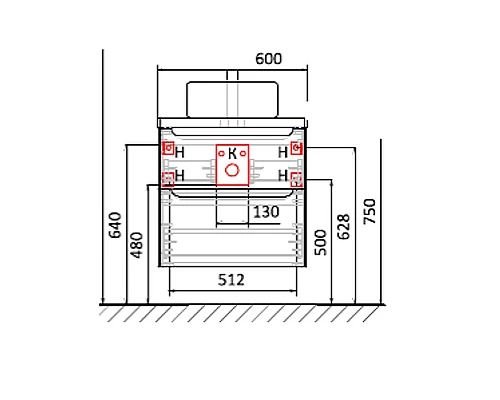 Приобрести Столешница под раковину Jorno Wood 60 Wood.06.60/LW Светлое дерево в магазине сантехники Santeh-Crystal.ru