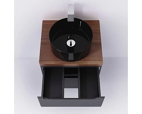 Приобрести Столешница под раковину Jorno Wood 60 Wood.06.60/DW Темное дерево в магазине сантехники Santeh-Crystal.ru