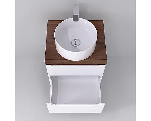 Приобрести Столешница под раковину Jorno Wood 60 Wood.06.60/DW Темное дерево в магазине сантехники Santeh-Crystal.ru