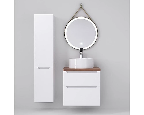 Приобрести Столешница под раковину Jorno Wood 60 Wood.06.60/DW Темное дерево в магазине сантехники Santeh-Crystal.ru