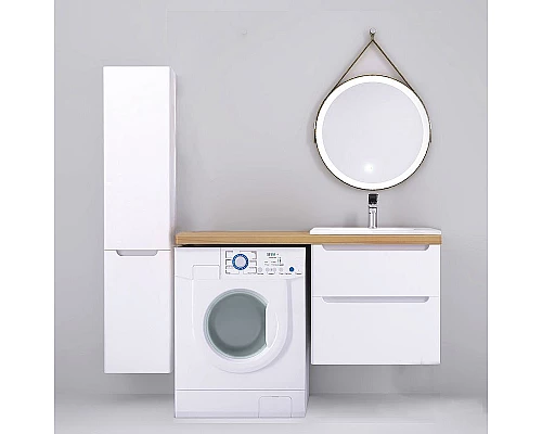 Приобрести Столешница под раковину Jorno Wood 122 Wood.06.122/LW Светлое дерево в магазине сантехники Santeh-Crystal.ru