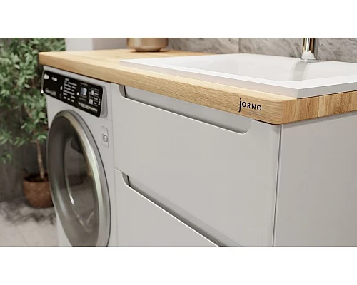 Приобрести Столешница под раковину Jorno Wood 122 Wood.06.122/LW Светлое дерево в магазине сантехники Santeh-Crystal.ru