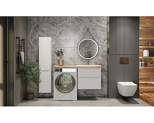 Приобрести Столешница под раковину Jorno Wood 122 Wood.06.122/LW Светлое дерево в магазине сантехники Santeh-Crystal.ru