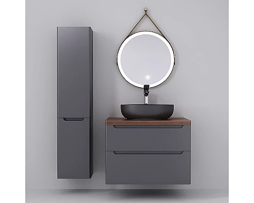 Приобрести Столешница под раковину Jorno Wood 80 Wood.06.80/DW Темное дерево в магазине сантехники Santeh-Crystal.ru