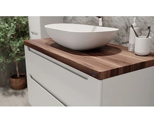 Приобрести Столешница под раковину Jorno Wood 80 Wood.06.80/DW Темное дерево в магазине сантехники Santeh-Crystal.ru