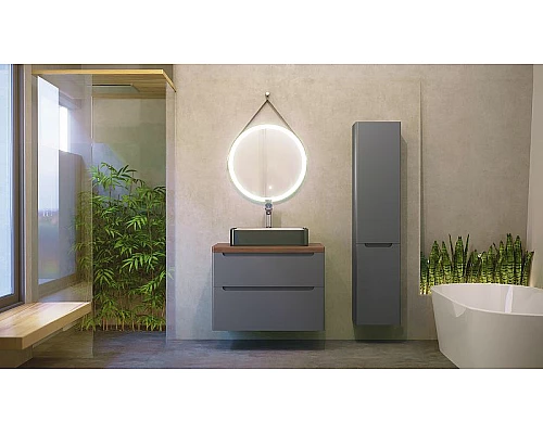 Приобрести Столешница под раковину Jorno Wood 80 Wood.06.80/DW Темное дерево в магазине сантехники Santeh-Crystal.ru