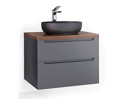 Приобрести Столешница под раковину Jorno Wood 80 Wood.06.80/DW Темное дерево в магазине сантехники Santeh-Crystal.ru