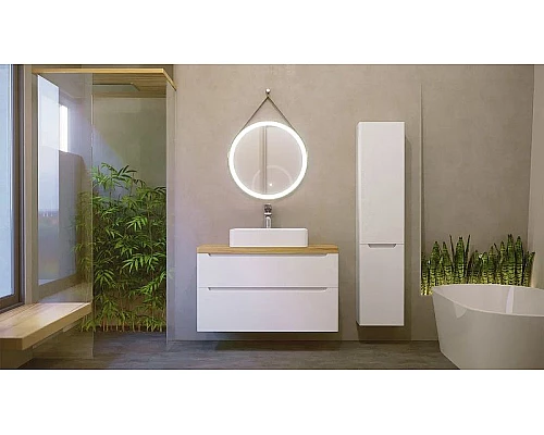 Приобрести Столешница под раковину Jorno Wood 100 Wood.06.100/LW Светлое дерево в магазине сантехники Santeh-Crystal.ru