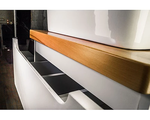 Приобрести Столешница под раковину Jorno Wood 100 Wood.06.100/LW Светлое дерево в магазине сантехники Santeh-Crystal.ru