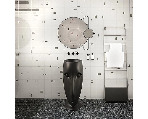 Приобрести Раковина Kerasan Artwork Moloco 45 474031 Черная матовая в магазине сантехники Santeh-Crystal.ru