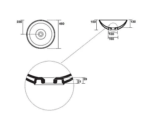 Купить Раковина-чаша Kerasan Ciotola 46 430331 Черная матовая в магазине сантехники Santeh-Crystal.ru