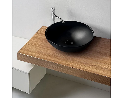 Купить Раковина-чаша Kerasan Ciotola 46 430331 Черная матовая в магазине сантехники Santeh-Crystal.ru