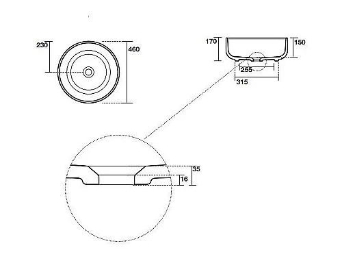 Купить Раковина-чаша Kerasan Ciotola 46 430201 Белая в магазине сантехники Santeh-Crystal.ru