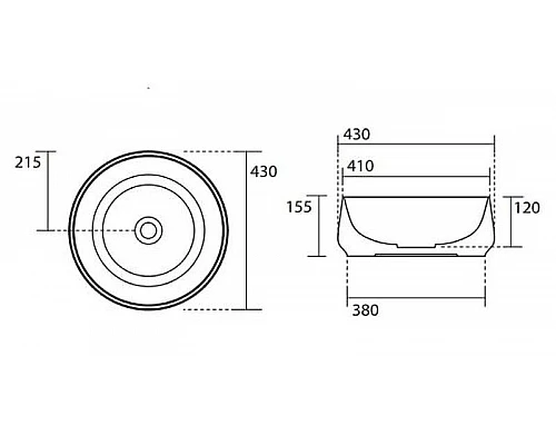 Купить Раковина-чаша Kerasan F10 43 460431 Черная матовая в магазине сантехники Santeh-Crystal.ru