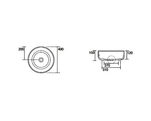 Купить Раковина-чаша Kerasan Nolita 40 534431 Черная матовая в магазине сантехники Santeh-Crystal.ru