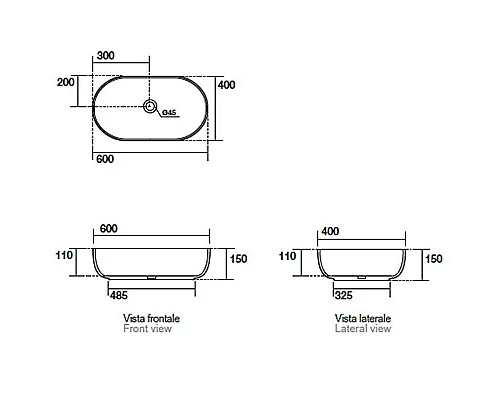 Заказать Раковина-чаша Kerasan Nolita 60 534381 Nocciola matt в магазине сантехники Santeh-Crystal.ru