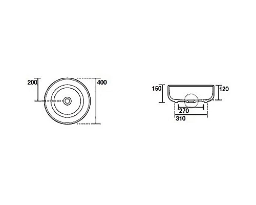 Купить Раковина-чаша Kerasan Nolita 40 534430 Белая матовая в магазине сантехники Santeh-Crystal.ru