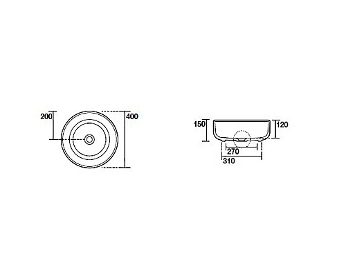 Купить Раковина-чаша Kerasan Nolita 40 534475 Borgogna matt в магазине сантехники Santeh-Crystal.ru