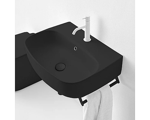 Приобрести Раковина Kerasan Nolita 60 534131x1 Черная матовая в магазине сантехники Santeh-Crystal.ru