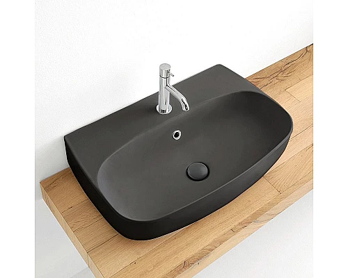 Приобрести Раковина Kerasan Nolita 60 534131x1 Черная матовая в магазине сантехники Santeh-Crystal.ru