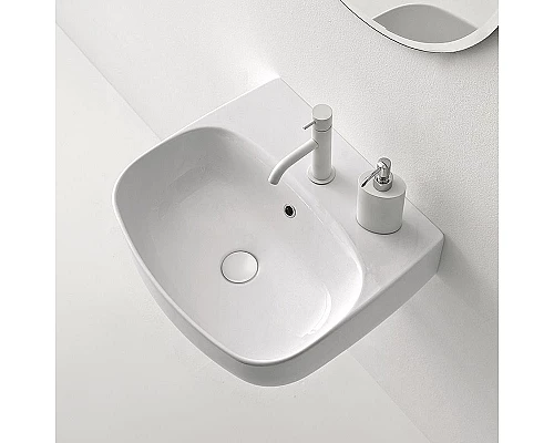 Купить Раковина Kerasan Nolita 50 534001x1 Белая глянцевая в магазине сантехники Santeh-Crystal.ru