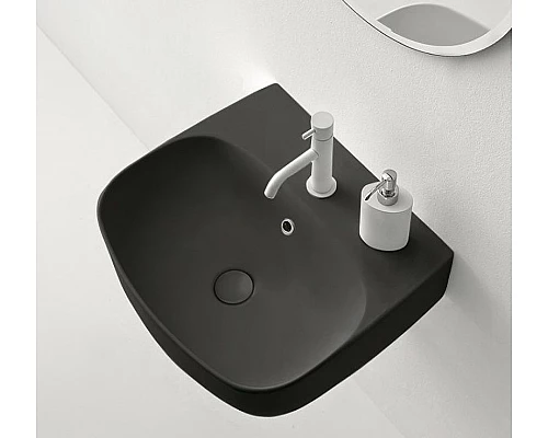 Приобрести Раковина Kerasan Nolita 50 534031x1 Черная матовая в магазине сантехники Santeh-Crystal.ru