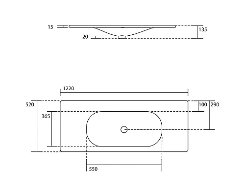 Заказать Раковина Kerasan Shape 122 548001 Белая глянцевая в магазине сантехники Santeh-Crystal.ru