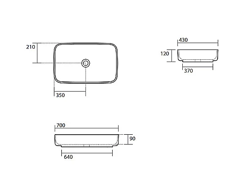 Приобрести Раковина-чаша Kerasan Tribeca 70 460201 Белая в магазине сантехники Santeh-Crystal.ru