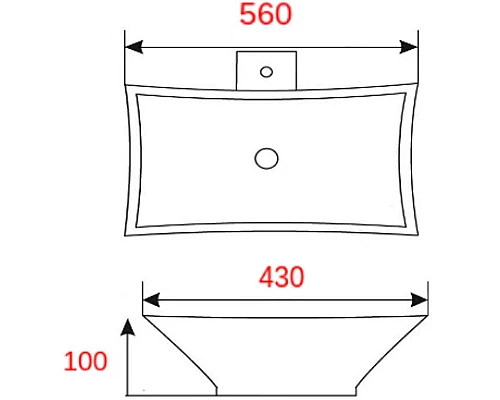 Купить Раковина-чаша Mira 56 MR-5003A Белая в магазине сантехники Santeh-Crystal.ru