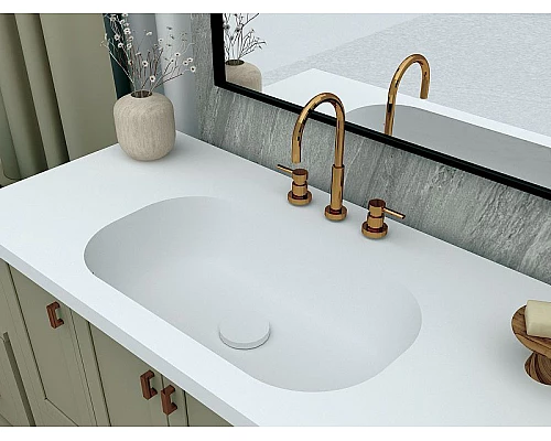 Приобрести Раковина Montebianco Loreto Sesto 57 13217 Белая матовая в магазине сантехники Santeh-Crystal.ru