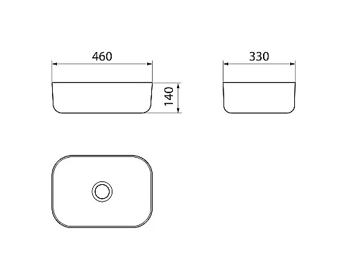 Купить Раковина-чаша Point Веста 46 PN43701WB Белая в магазине сантехники Santeh-Crystal.ru