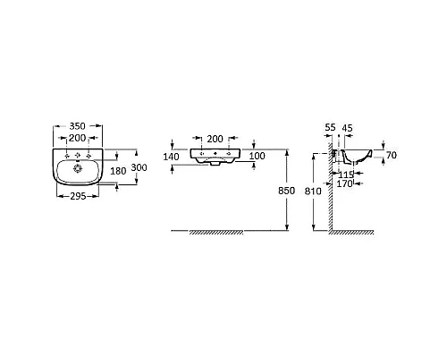 Заказать Раковина Roca Debba 35 325999000 Белая в магазине сантехники Santeh-Crystal.ru