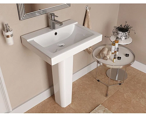 Заказать Раковина Santeri Орион 55 1.3110.8.S00.11B.0 Белая в магазине сантехники Santeh-Crystal.ru