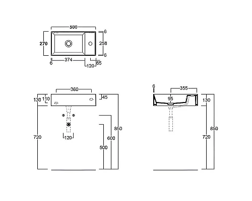 Приобрести Раковина Simas Agile 50 R AG50 cemento mattx1 Серая матовая в магазине сантехники Santeh-Crystal.ru
