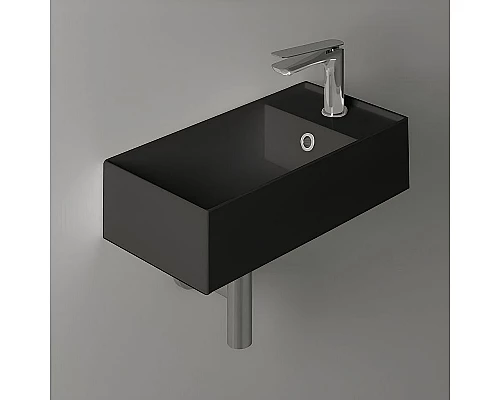 Купить Раковина Simas Agile 50 R AG50 nero mattx1 Черная матовая в магазине сантехники Santeh-Crystal.ru