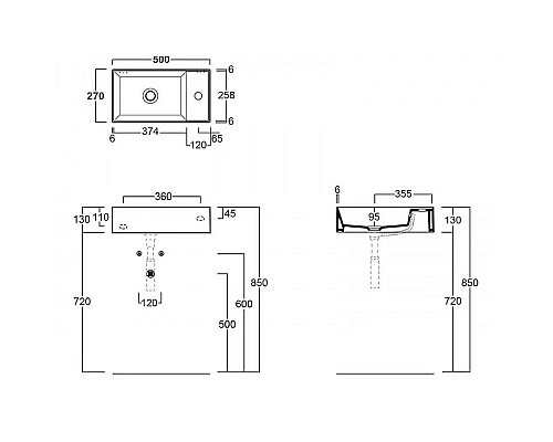 Купить Раковина Simas Agile 50 R AG50 antracite mattx1 Антрацит матовая в магазине сантехники Santeh-Crystal.ru