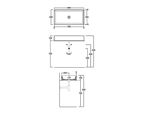 Приобрести Раковина-чаша Simas Agile 80 AG80 Nero Matt Черная матовая в магазине сантехники Santeh-Crystal.ru