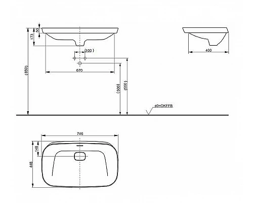 Заказать Раковина Toto Neorest 75 LW3717HY#XW Белая в магазине сантехники Santeh-Crystal.ru
