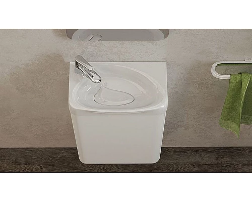 Заказать Раковина Velvex Bio 40 rkBIO.40-81 Белая в магазине сантехники Santeh-Crystal.ru