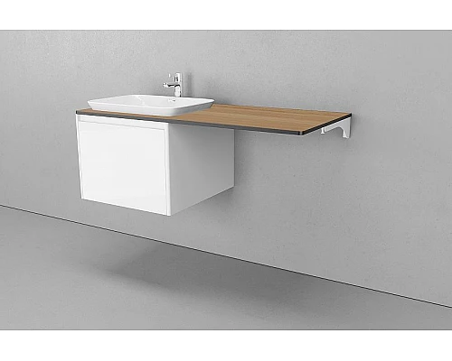 Приобрести Столешница под раковину Velvex Klaufs 120 L StKLA.120.60.TL.MH-217.617 Черная Шатане в магазине сантехники Santeh-Crystal.ru