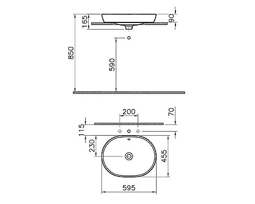Заказать Раковина-чаша Vitra Metropole 60 5942B003-0012 Белая в магазине сантехники Santeh-Crystal.ru