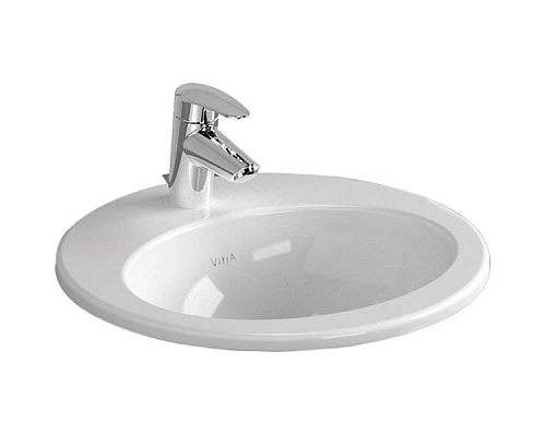 Купить Раковина Vitra S20 43 5466B003-0001 Белая в магазине сантехники Santeh-Crystal.ru