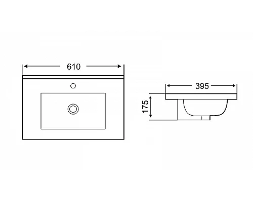 Купить Раковина WeltWasser Deilbach 7517 60 10000005583 Белый глянец в магазине сантехники Santeh-Crystal.ru