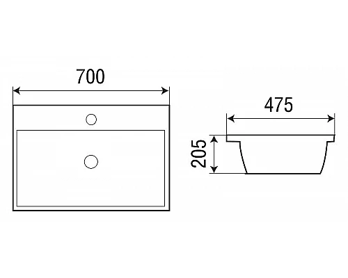 Заказать Раковина WeltWasser Deilbach 7608 70 10000004638 Белый глянец в магазине сантехники Santeh-Crystal.ru