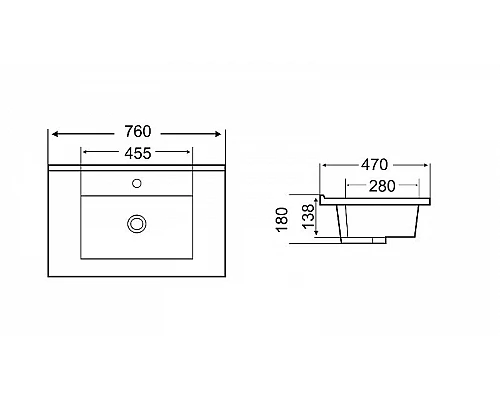 Заказать Раковина WeltWasser Deilbach 7506 75 MT- BL 10000005565 Черная матовая в магазине сантехники Santeh-Crystal.ru