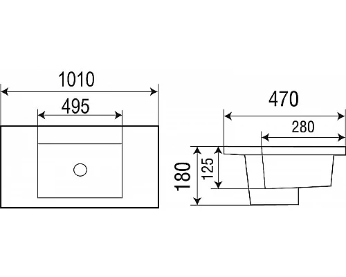 Приобрести Раковина WeltWasser Deilbach 7506 100 MT- BL 10000005568 Черная матовая в магазине сантехники Santeh-Crystal.ru
