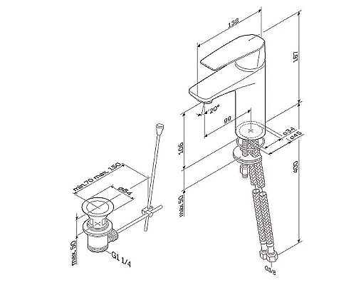 Приобрести Смеситель для раковины AM.PM Gem F90A82100 Хром в магазине сантехники Santeh-Crystal.ru