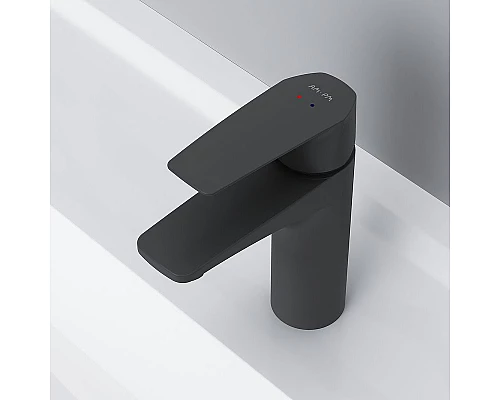 Купить Смеситель для раковины AM.PM Gem F90A02122 Черный в магазине сантехники Santeh-Crystal.ru