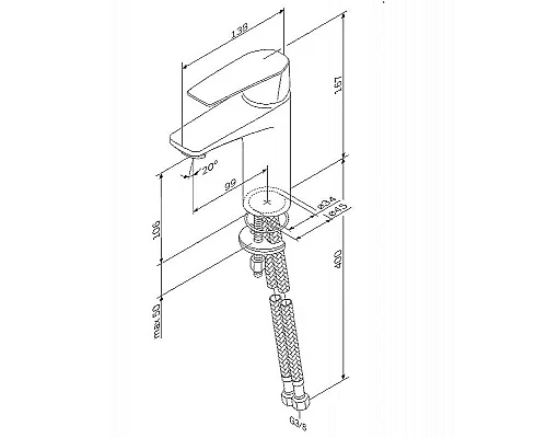 Купить Смеситель для раковины AM.PM Gem F90A02122 Черный в магазине сантехники Santeh-Crystal.ru