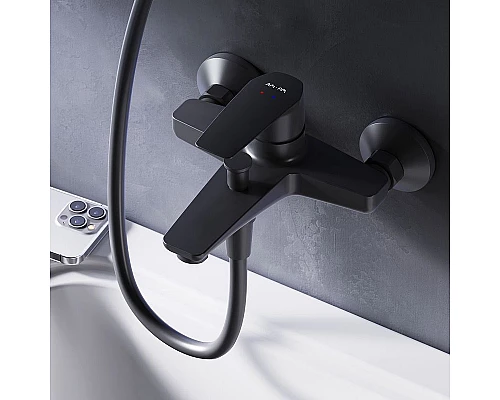 Купить Смеситель для ванны AM.PM Gem F90A10022 Черный в магазине сантехники Santeh-Crystal.ru